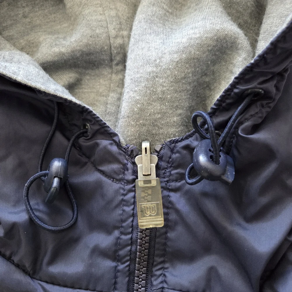 Y2K Wilson Reversible Windbreaker Track Jacket Mens XL Blue Gray VTG Full-zip‎